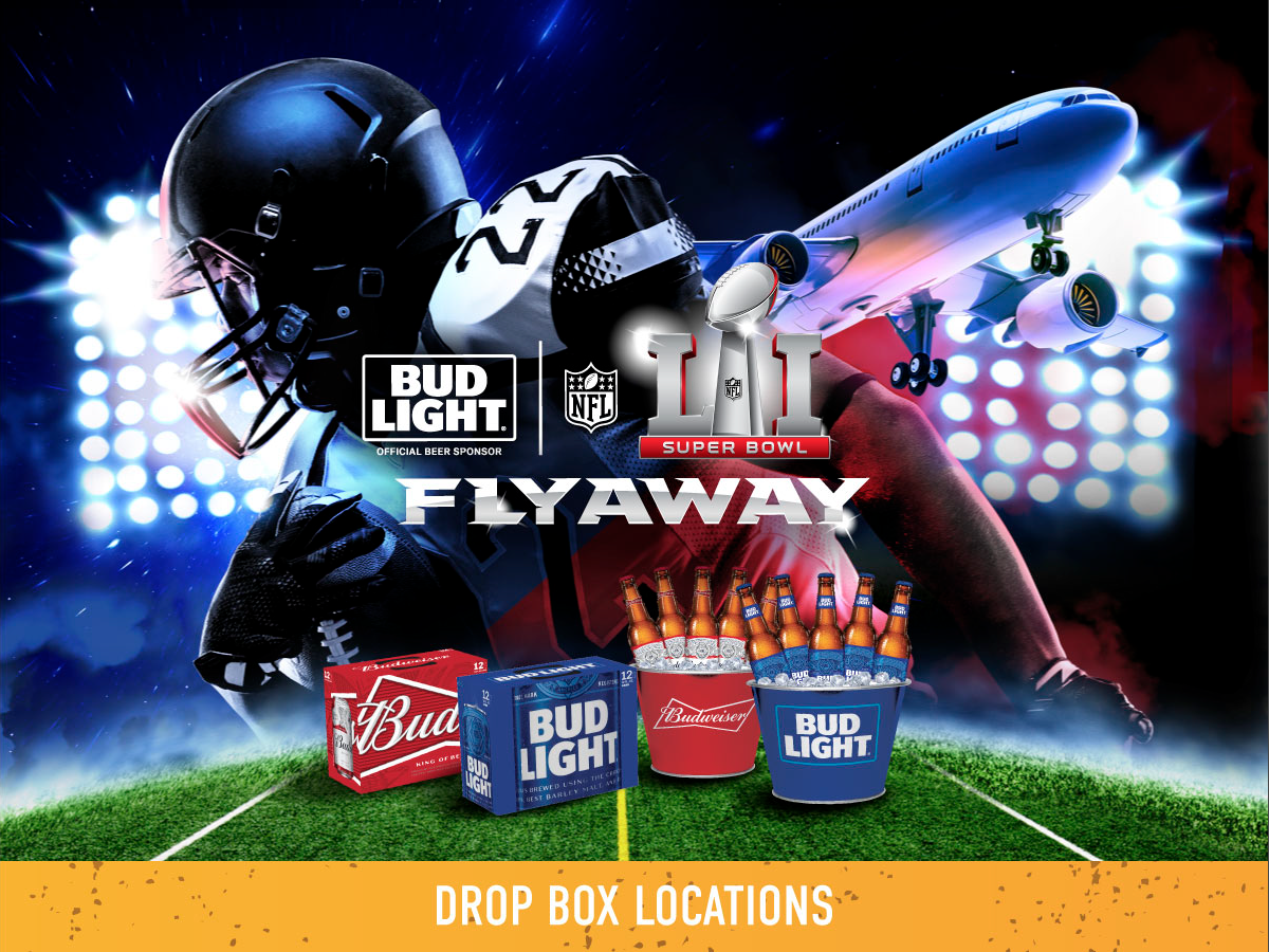 Super Bowl 51 Flyaway Drop Box Locations